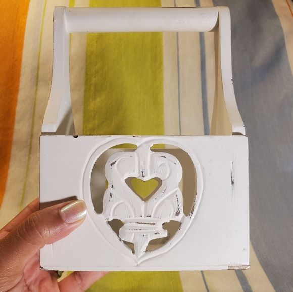 SOLD 💝 Shabby Wood Farmhouse Garden Caddy - Picture 4 of 14